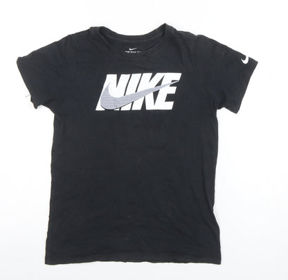 Girls UK Size 10-12 Years Nike Black Basic T-Shirt