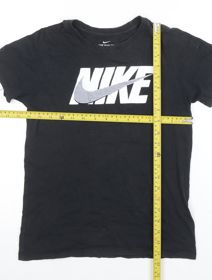 Girls UK Size 10-12 Years Nike Black Basic T-Shirt