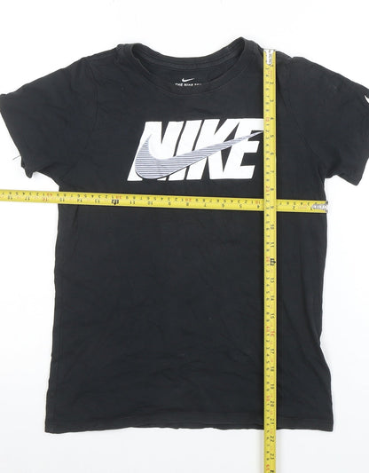 Girls UK Size 10-12 Years Nike Black Basic T-Shirt