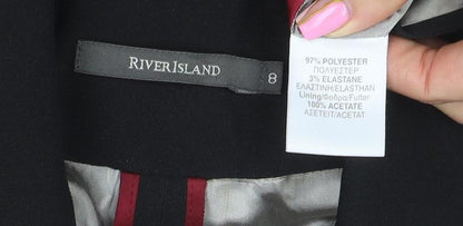 Womens UK Size 8 River Island Regular Black Blazer