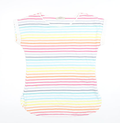 Oasis Women’s Multicoloured Striped Basic T-Shirt XS