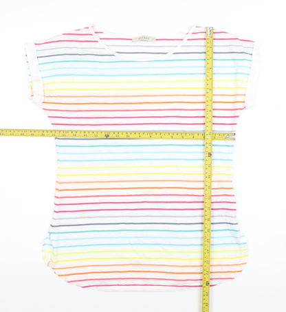Oasis Women’s Multicoloured Striped Basic T-Shirt XS