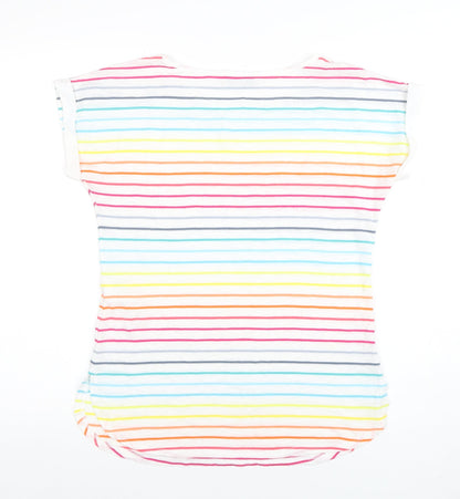 Oasis Women’s Multicoloured Striped Basic T-Shirt XS