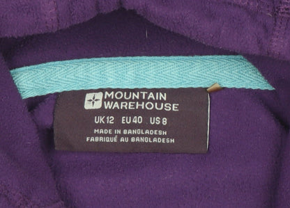 Womens UK Size 12 Mountain Warehouse Purple Pullover Hoodie