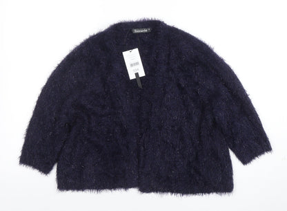 Womens UK Size M Bonmarché Blue Cardigan Jumper