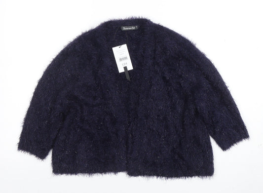 Womens UK Size M Bonmarché Blue Cardigan Jumper
