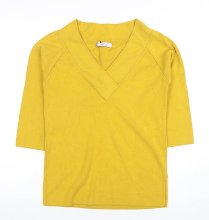 Womens UK Size 12 Marks and Spencer Yellow Pullover Jumper