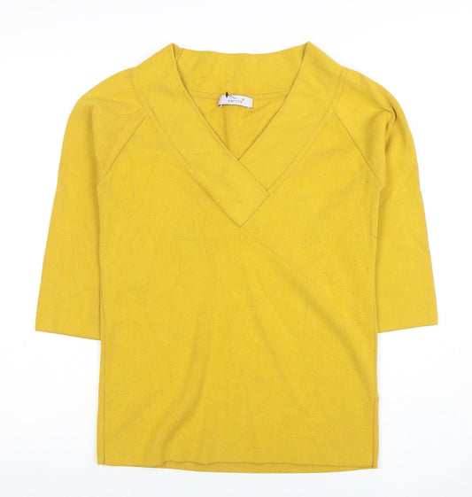 Womens UK Size 12 Marks and Spencer Yellow Pullover Jumper