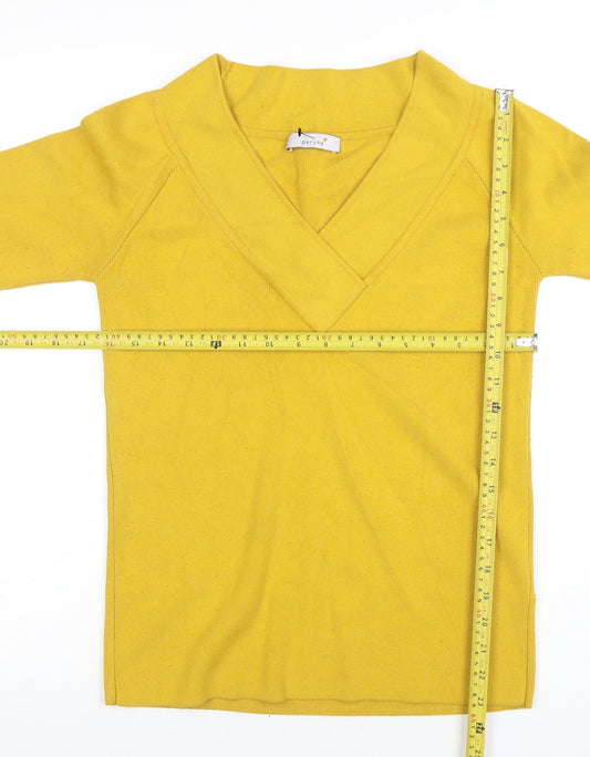 Womens UK Size 12 Marks and Spencer Yellow Pullover Jumper