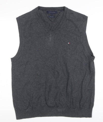 Mens UK Size L Tommy Hilfiger Grey Vest Jumper