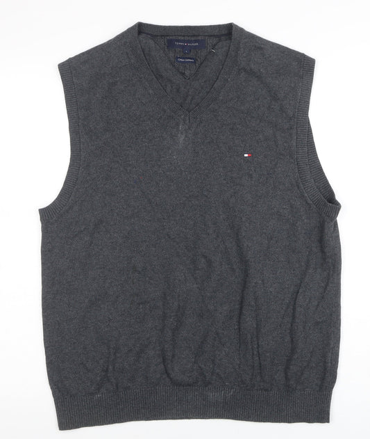 Mens UK Size L Tommy Hilfiger Grey Vest Jumper