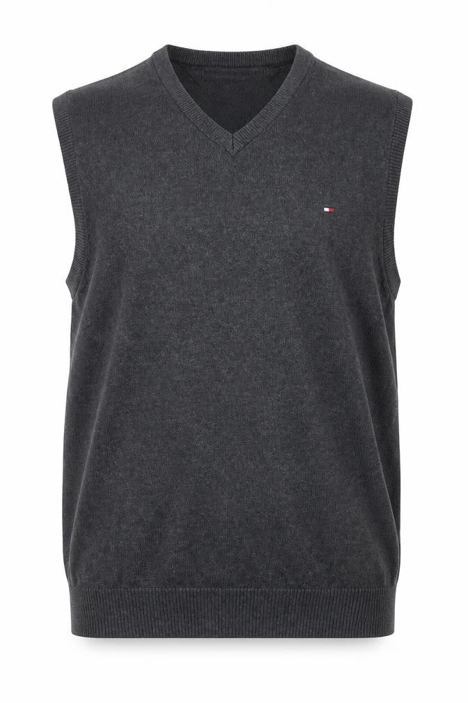 Mens UK Size L Tommy Hilfiger Grey Vest Jumper