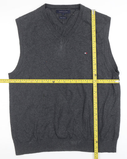 Mens UK Size L Tommy Hilfiger Grey Vest Jumper