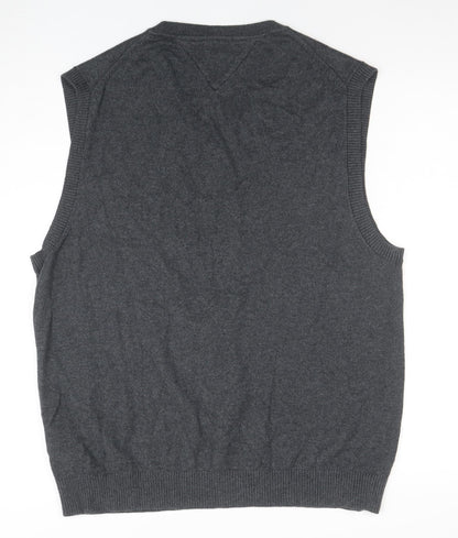 Mens UK Size L Tommy Hilfiger Grey Vest Jumper