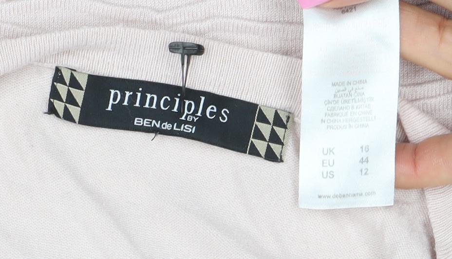 Womens UK Size 16 Principles by Ben de Lisi Beige Pullover Jumper