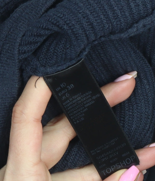 Womens UK Size 10 Topshop Black Pullover Jumper