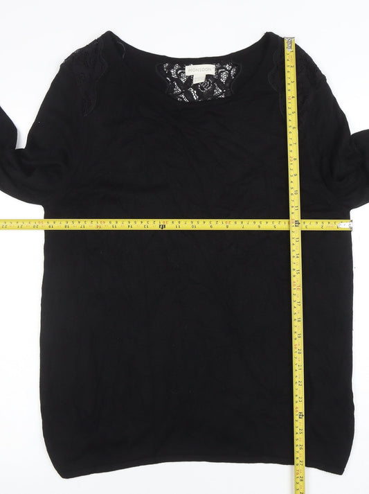 Womens UK Size 12 Monsoon Black Basic Blouse