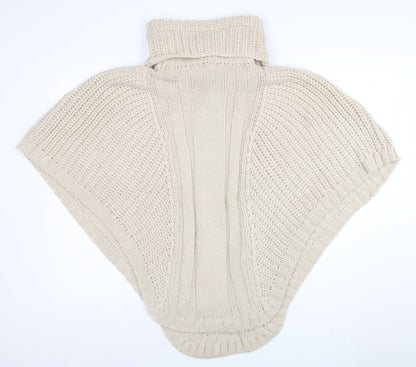 Womens UK Size S Accessorize Beige Cape Jumper