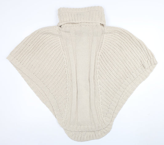 Womens UK Size S Accessorize Beige Cape Jumper