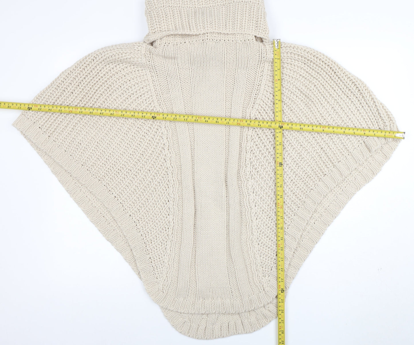 Womens UK Size S Accessorize Beige Cape Jumper
