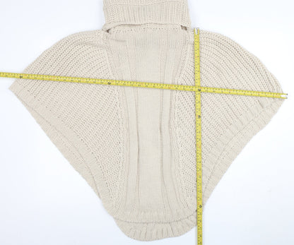 Womens UK Size S Accessorize Beige Cape Jumper