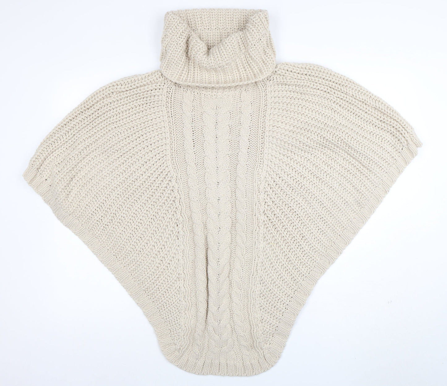 Womens UK Size S Accessorize Beige Cape Jumper