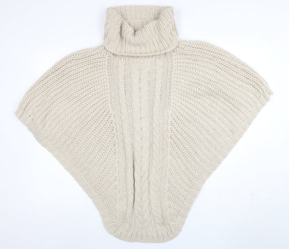 Womens UK Size S Accessorize Beige Cape Jumper