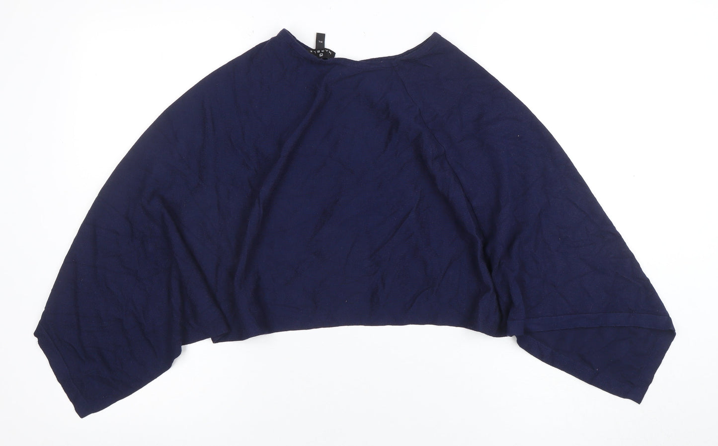 Womens UK Size M Marble Blue Cropped Blouse
