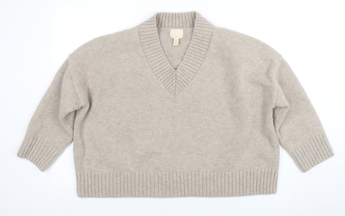 Womens UK Size M H&M Beige Pullover Jumper