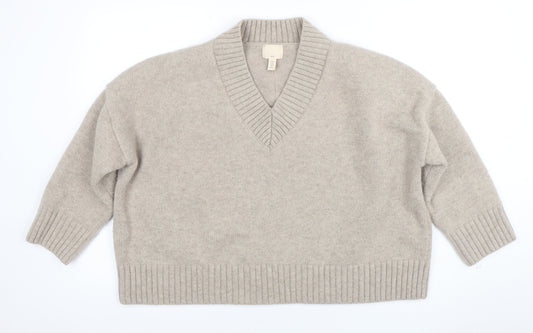Womens UK Size M H&M Beige Pullover Jumper