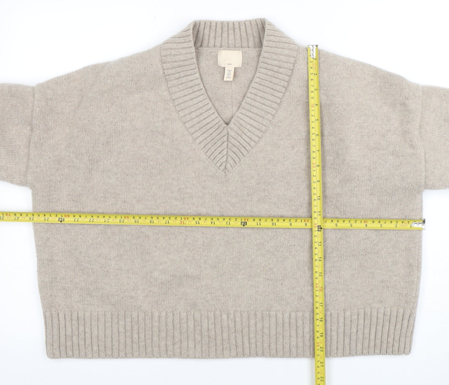 Womens UK Size M H&M Beige Pullover Jumper