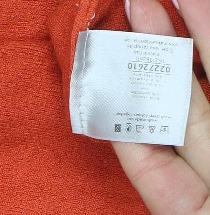 Womens UK Size 14 Marks and Spencer Orange Basic Blouse