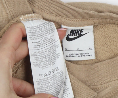 Womens UK Size S Nike Beige Pullover Sweatshirt