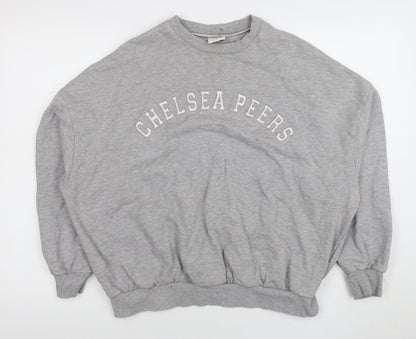 Womens UK Size S Chelsea Peers Grey Pullover Sweatshirt