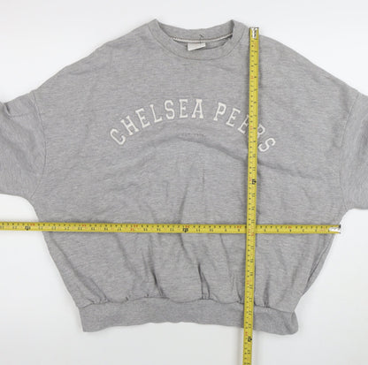 Womens UK Size S Chelsea Peers Grey Pullover Sweatshirt