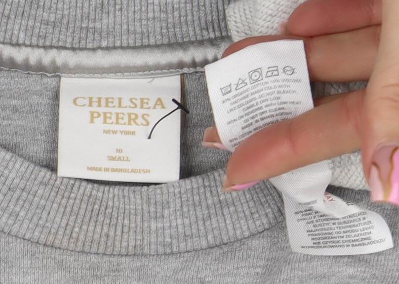 Womens UK Size S Chelsea Peers Grey Pullover Sweatshirt