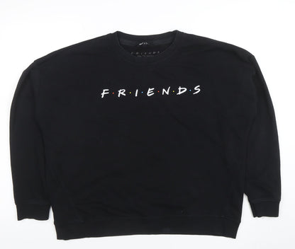 Womens UK Size 12 New Look Black Pullover Sweatshirt