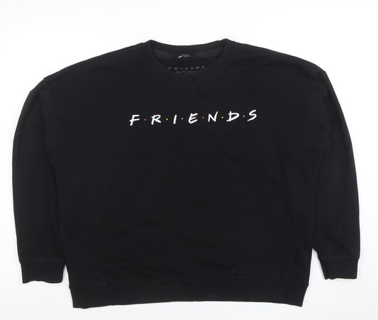 Womens UK Size 12 New Look Black Pullover Sweatshirt
