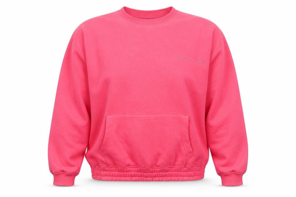 Womens UK Size XS PRETTYLITTLETHING Pink Pullover Sweatshirt