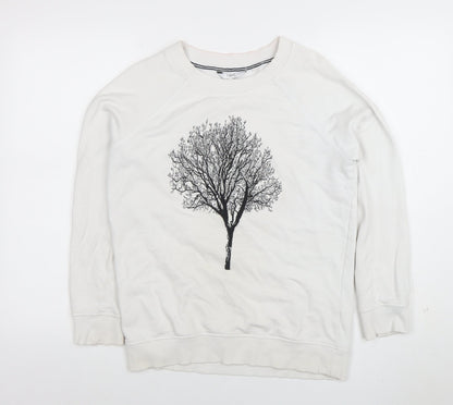 Womens UK Size 8 NEXT White Pullover Sweatshirt