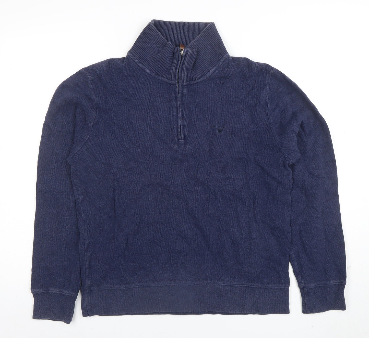 Mens UK Size S GANT Blue Henley Sweatshirt