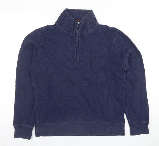 Mens UK Size S GANT Blue Henley Sweatshirt