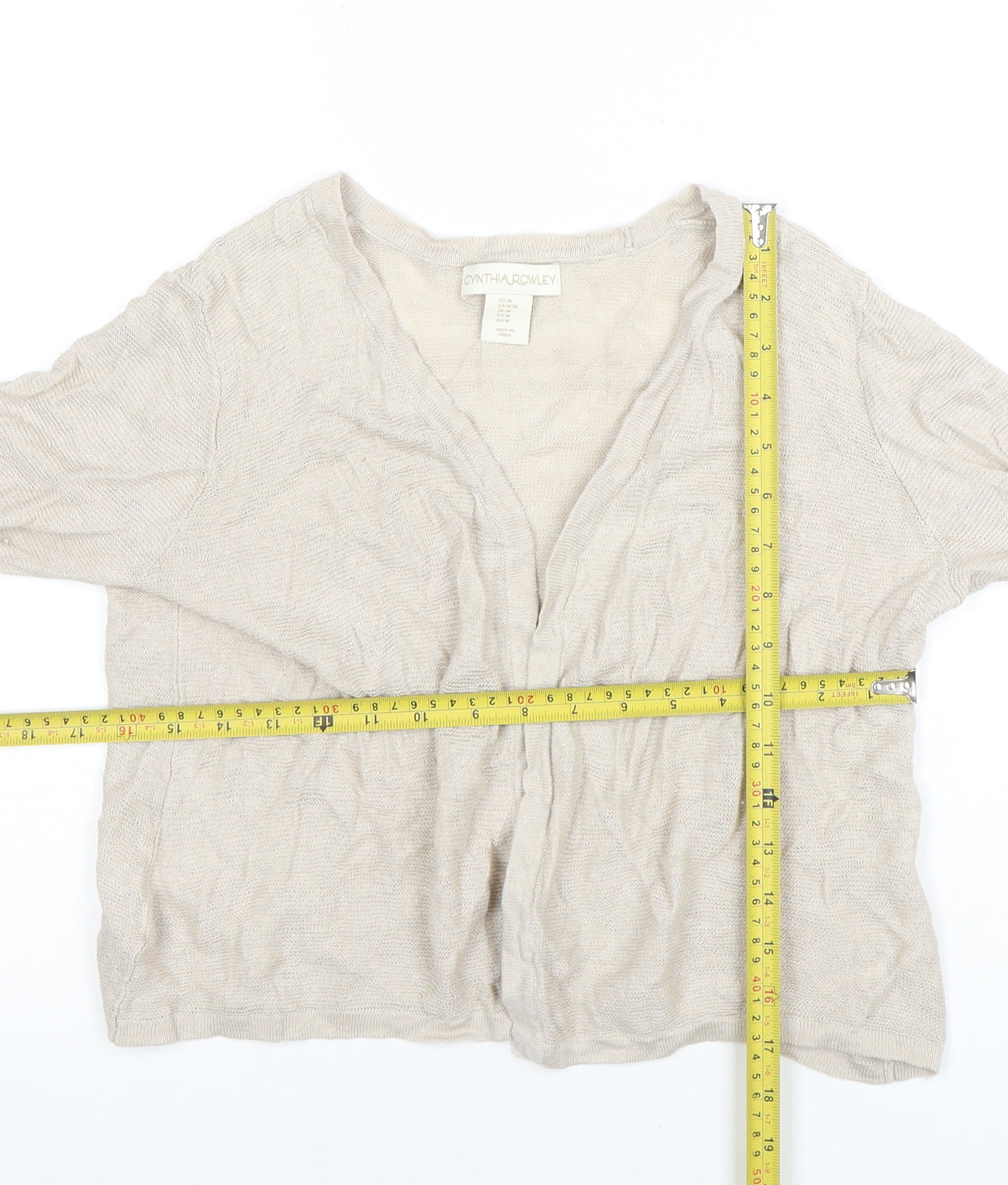 Womens UK Size M Cynthia Rowley Beige Basic Blouse