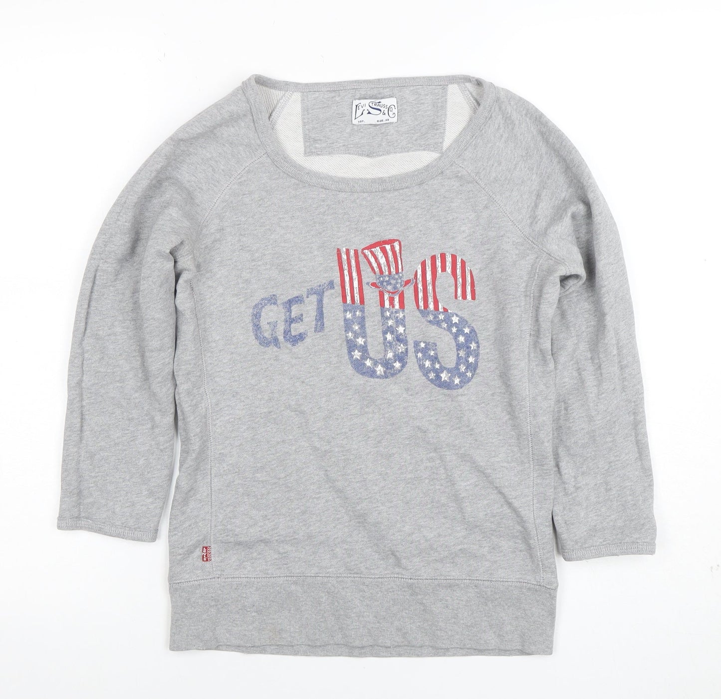 Womens UK Size XS Levi's Grey Pullover Sweatshirt