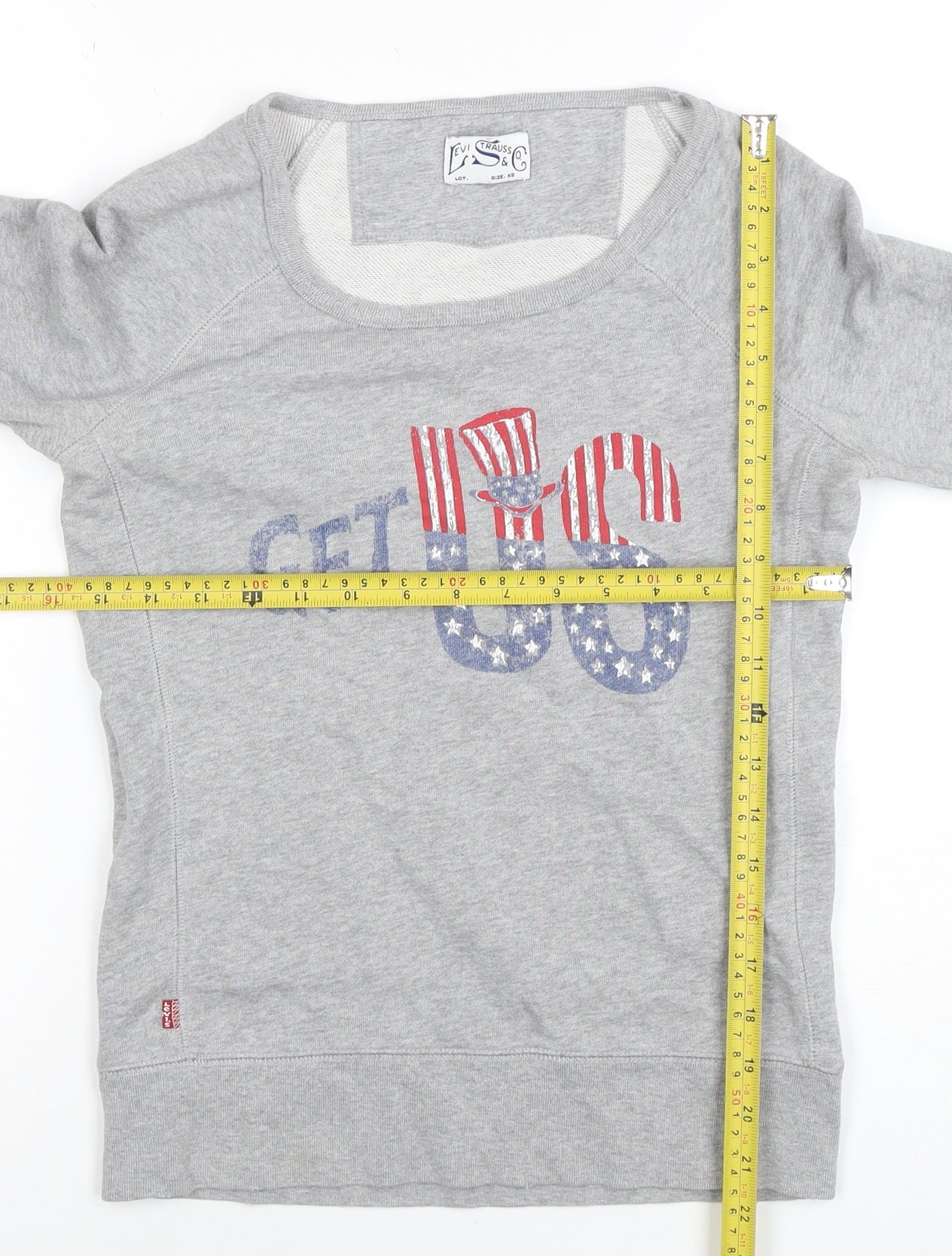 Womens UK Size XS Levi's Grey Pullover Sweatshirt