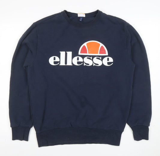 Womens UK Size L ellesse Blue Pullover Sweatshirt