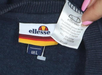 Womens UK Size L ellesse Blue Pullover Sweatshirt