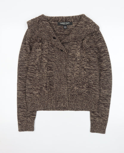 Stephanie Rogers Women’s Brown Cable-Knit Acrylic Pullover Jumper S