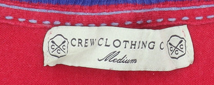 Crew Clothing Co. Women's Red V-Neck Cotton Wool Jumper Medium