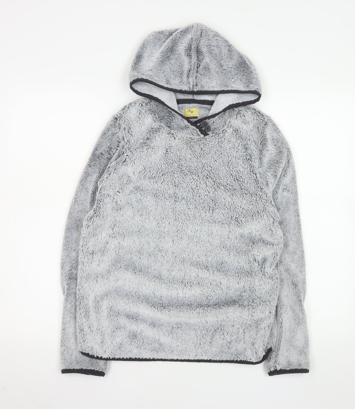 Womens UK Size 8/10 Equestrian Grey Pullover Hoodie
